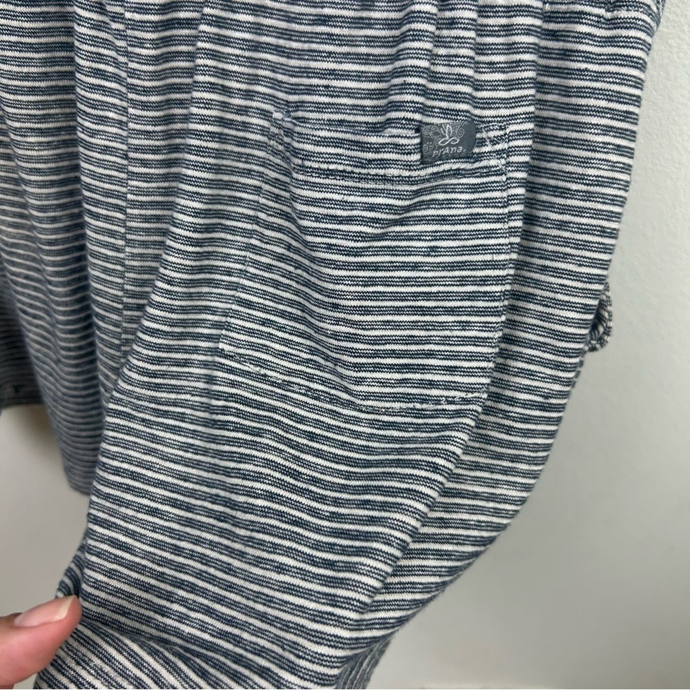 Prana Retrieve Romper stripe sleeveless jersey hem organic cotton one-piece - Picture 12 of 14